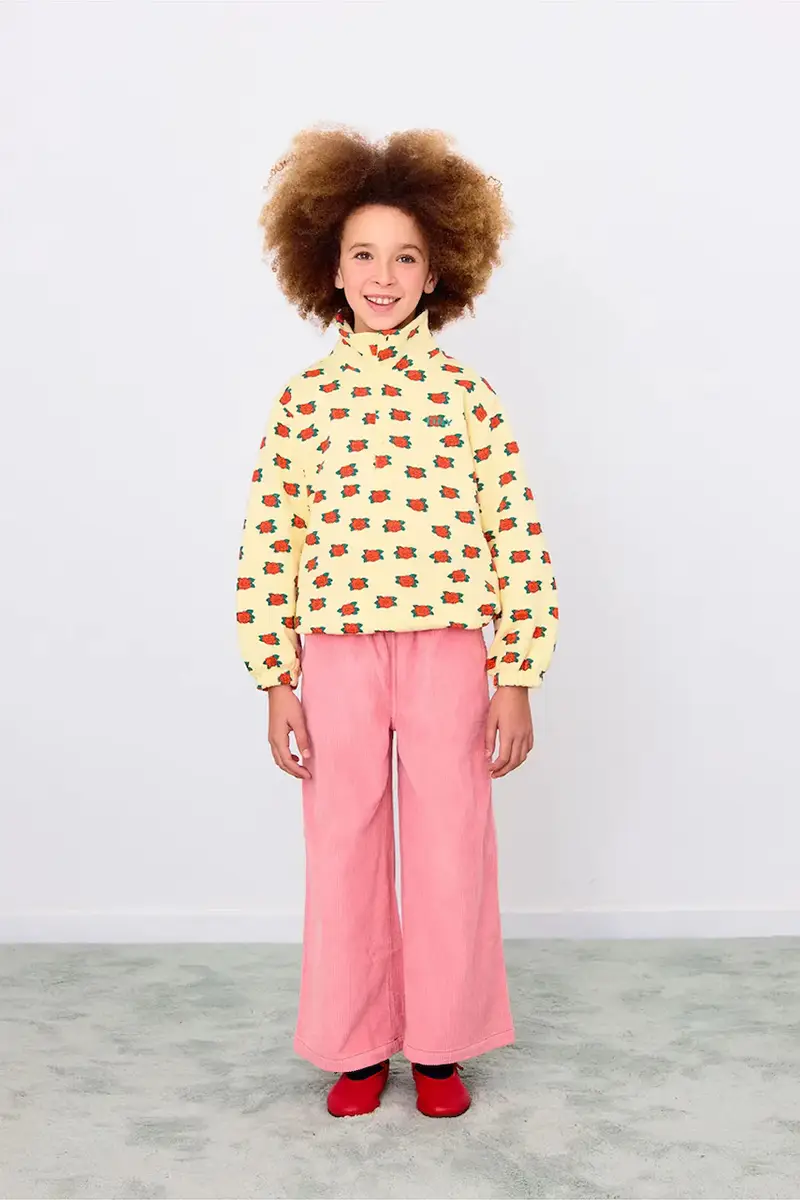 pantaloni per bambini TINY SOLID WOVEN PANT colore rosa AW25-457