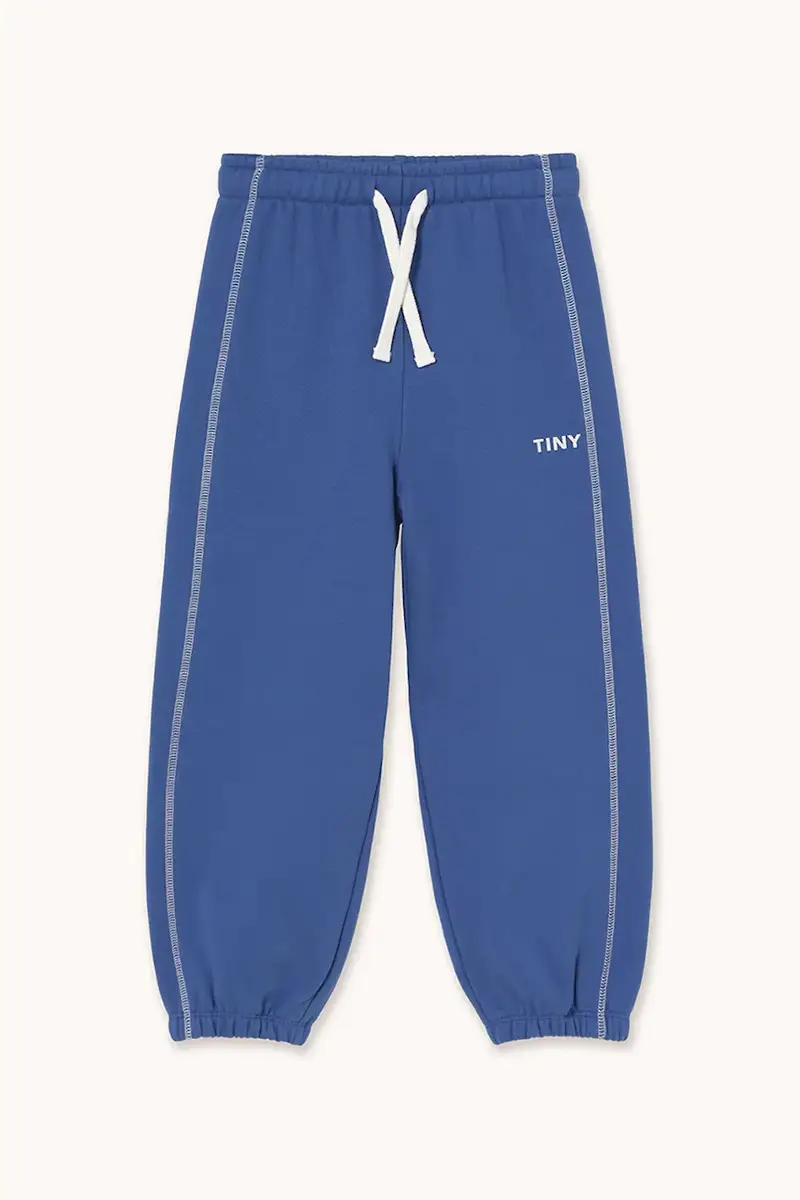 pantaloni tuta in cotone bambino/a CONTRAST SWEATPANT colore blu AW25-257 miniatura 2