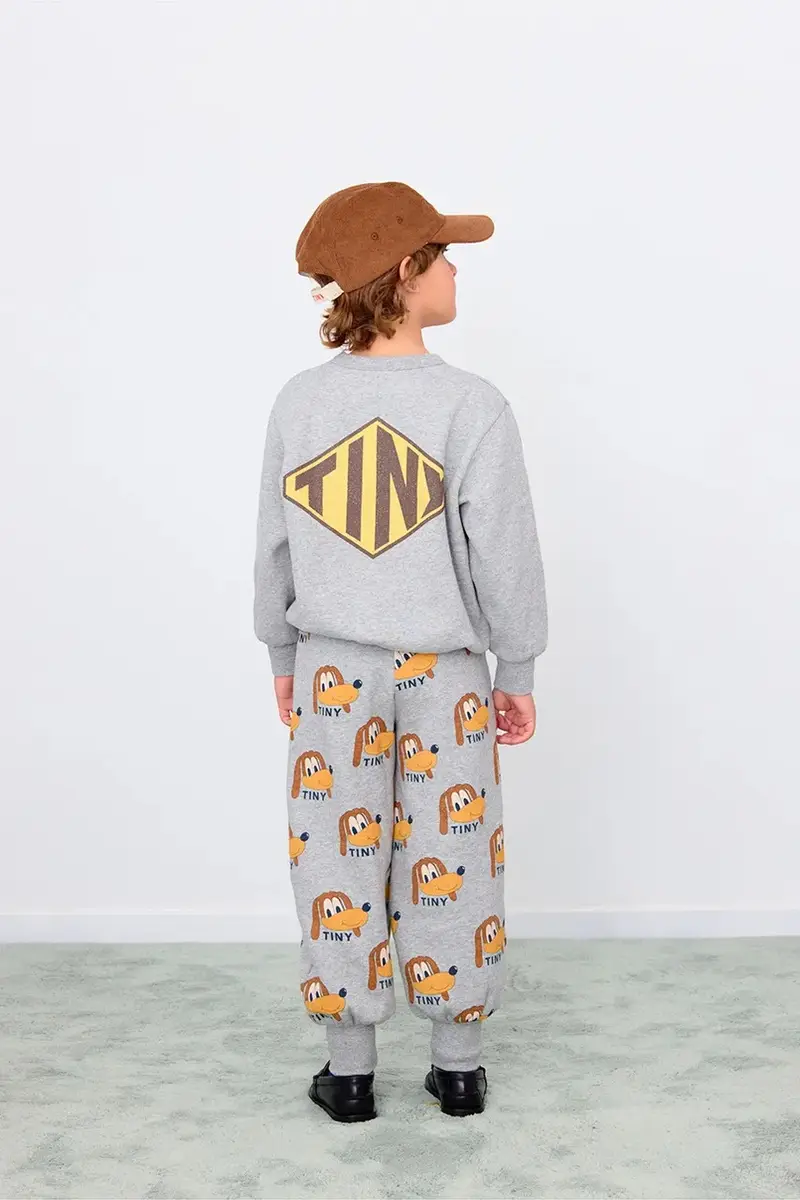 pantaloni tuta in cotone bambino/a DOGS SWEATPANT colore grigio AW25-068 miniatura 4