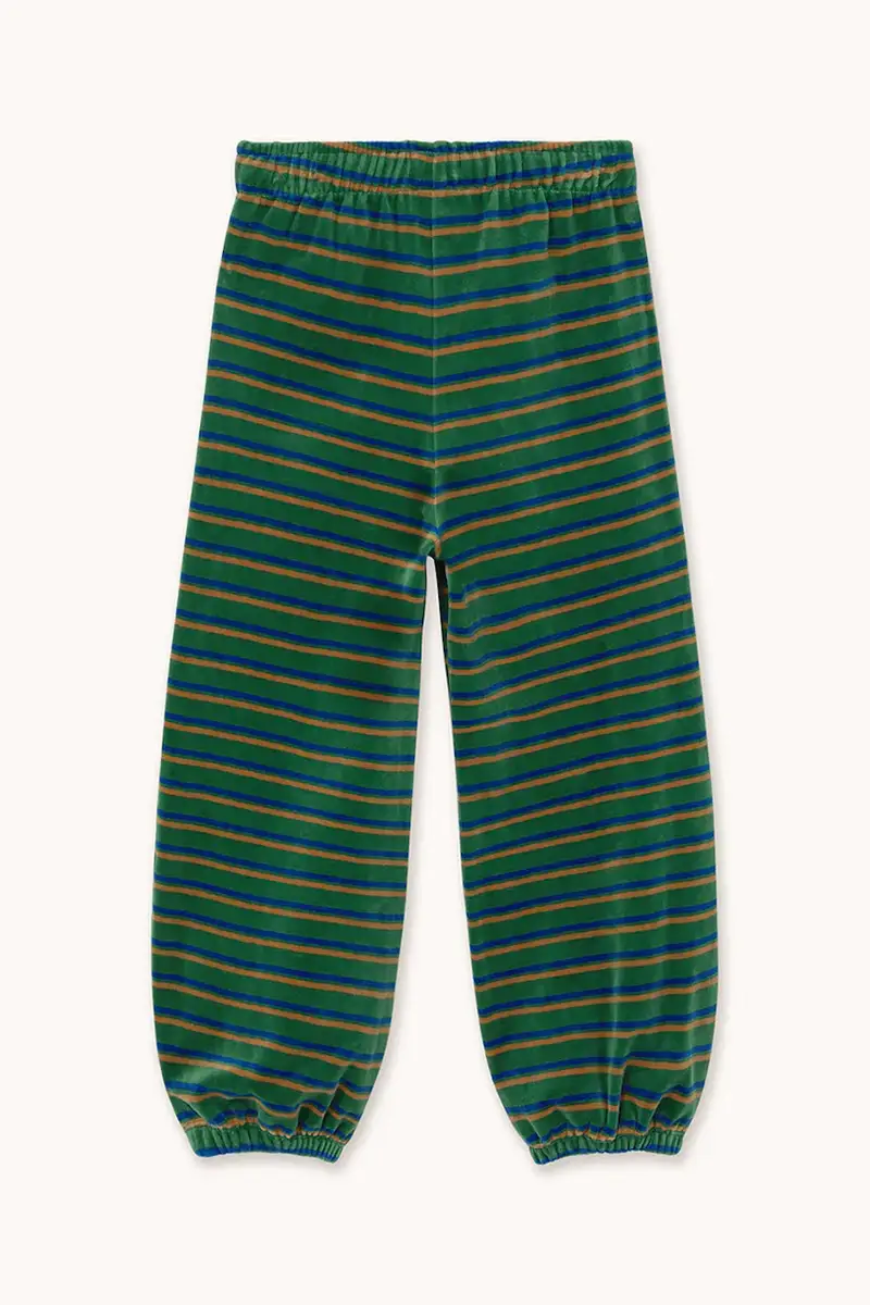 pantaloni tuta in cotone bambino/a DUO STRIPES SWEATPANT colore verde AW25-252 Turchese miniatura 3