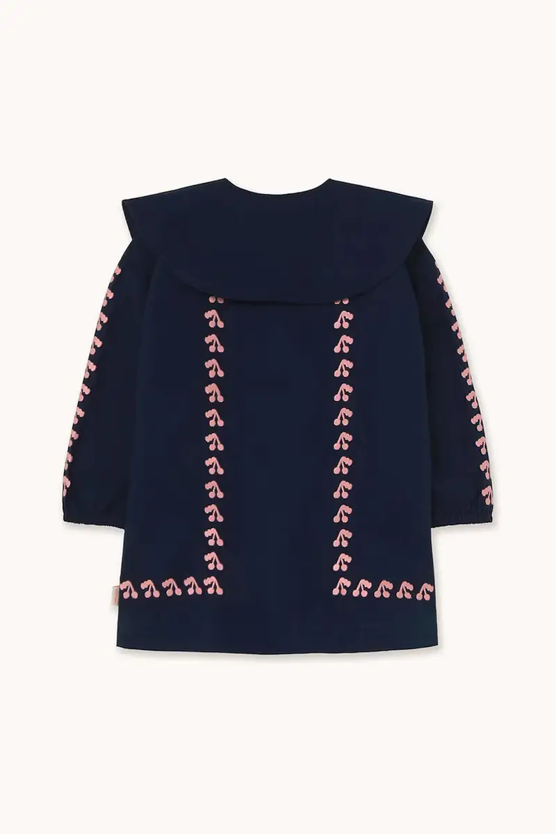 vestito di cotone bambina MINI CHERRIES DRESS colore blu navy AW25-405 miniatura 3