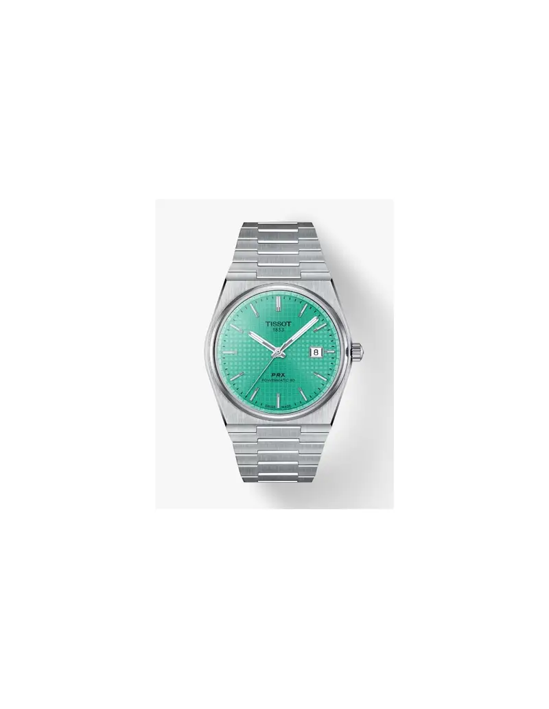 Orologio TISSOT PRX POWERMATIC 80 40MM T1374071109101 Green cinturino in acciaio inossidabile