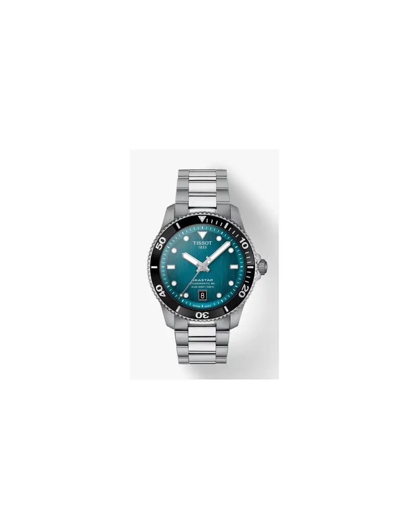 Orologio TISSOT Seastar 1000 Powermatic 80 40MM T1208071109100 Turquoise cinturino in acciaio inossidabile