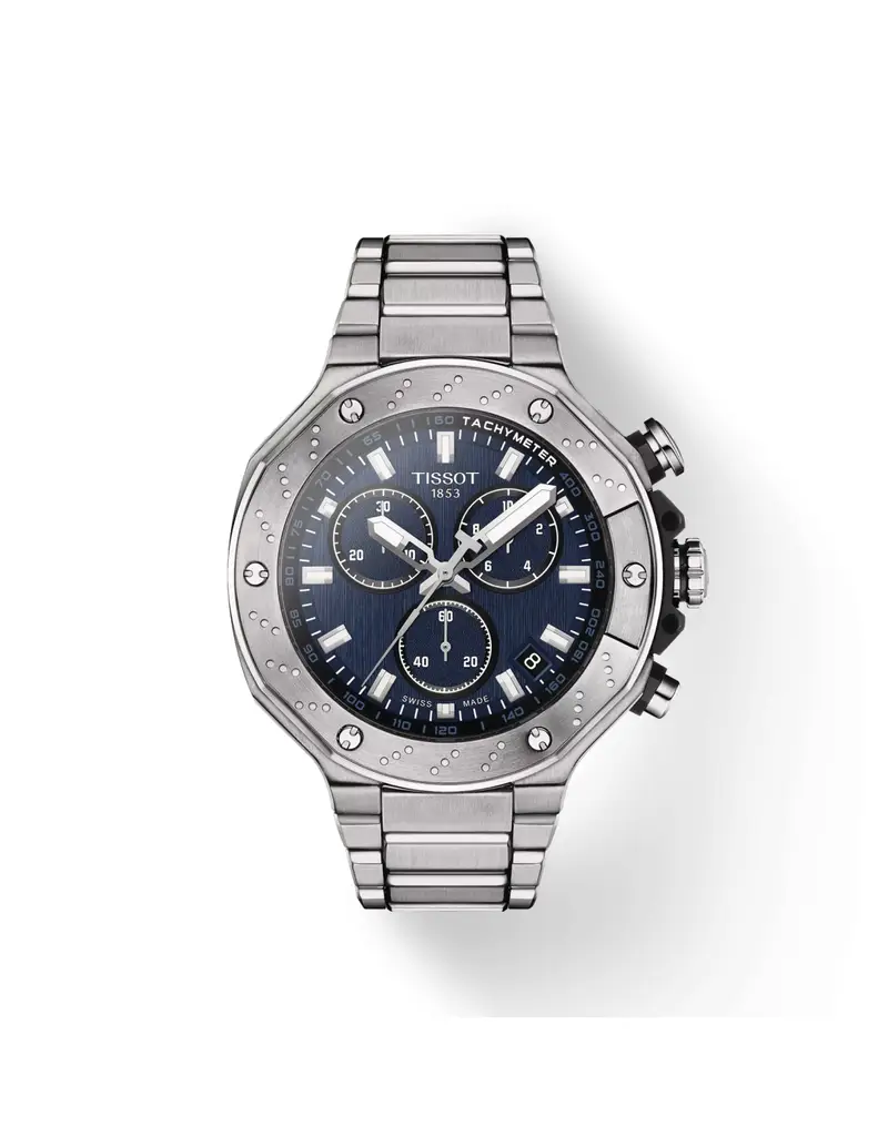 Orologio TISSOT T-Race Chronograph T1414171104100 Blue cinturino in acciaio inossidabile