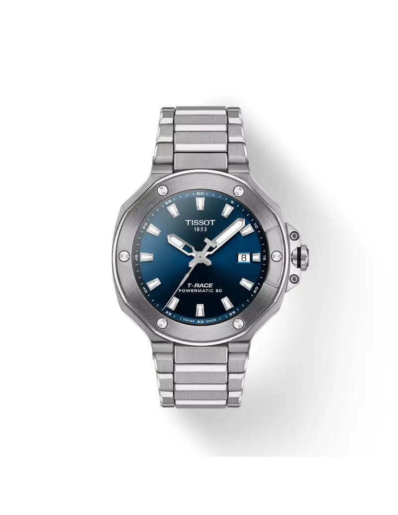 Orologio TISSOT T-Race Powermatic 80 41MM T1418071104100 Blue cinturino in acciaio inossidabile