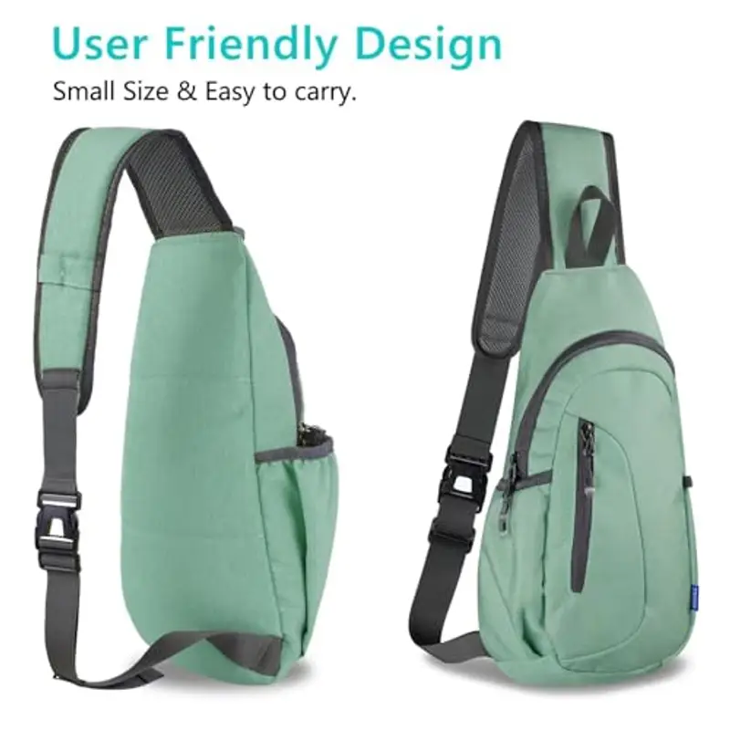 TITECOUGO Small Sling Canvas Bag Lightweight Crossbody Bag for Women Rucksack for Men Running Backpack Travel Chest miniatura 3