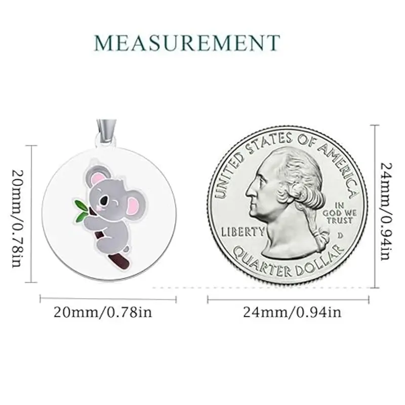 TIZU Collana Koala Donna con Ciondolo, Animali Collana con Koala Bear Gioielli per le Donne Ragazze Fidanzate miniatura 3