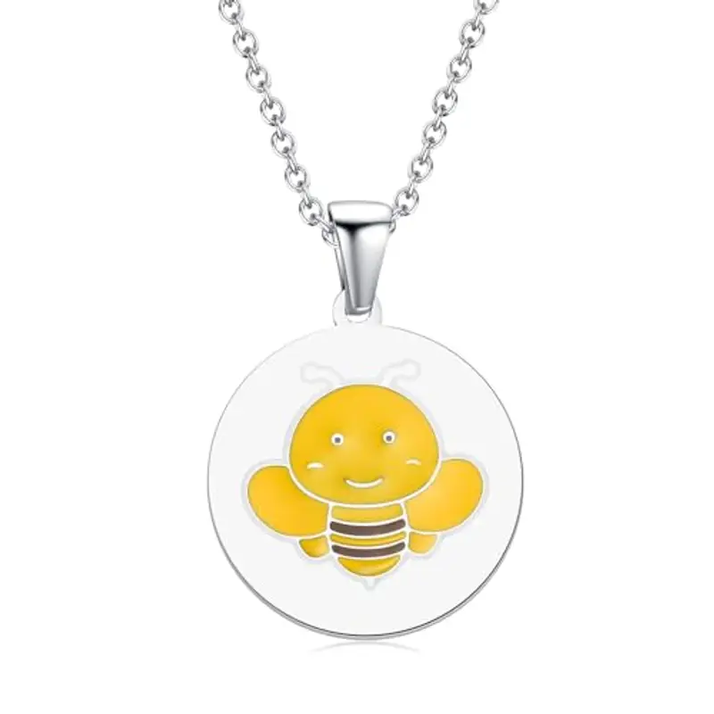 TIZU Collana per Donna e Ragazza con Ciondolo a Forma di Ape, Honey Bee Ciondolo Collana per Ragazze,Figlia, Nipote