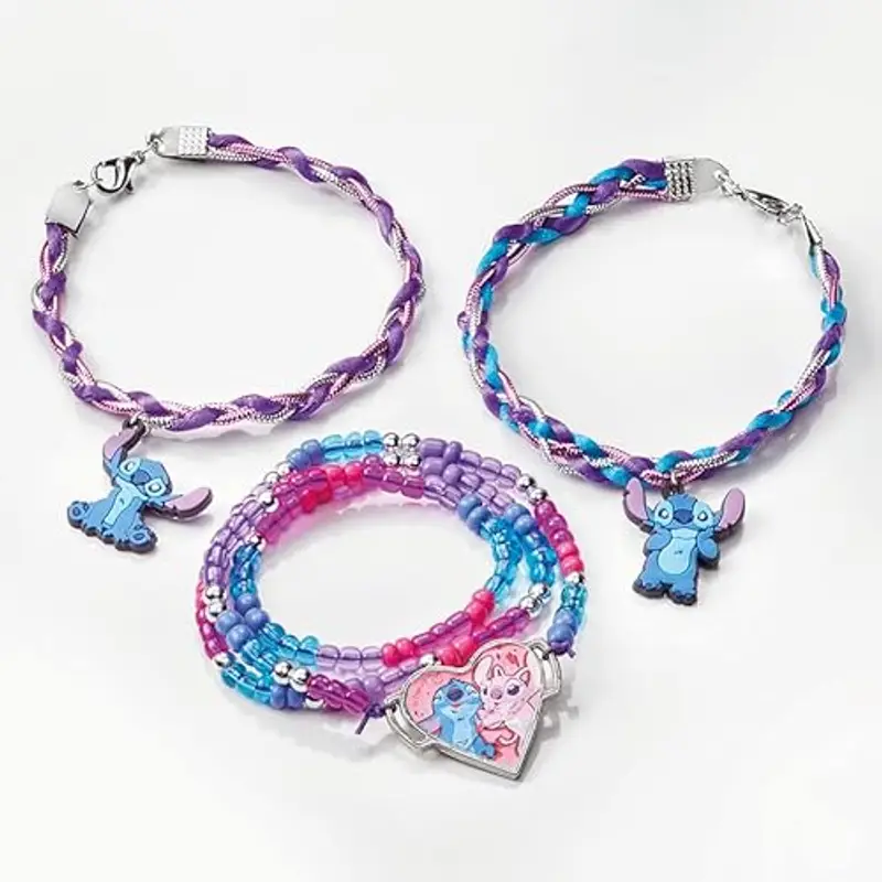 TM ESSENTIALS Stitch - Braccialetti con ciondoli e diverse possibilità per creare il tuo braccialetto, Mittelgroße, Plastica, Nessuna pietra preziosa miniatura 2