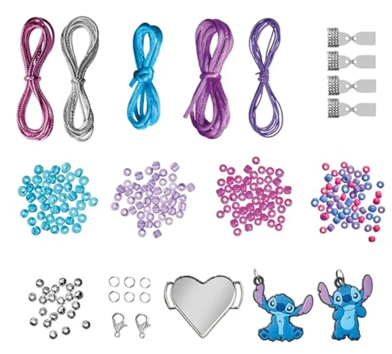 TM ESSENTIALS Stitch - Braccialetti con ciondoli e diverse possibilità per creare il tuo braccialetto, Mittelgroße, Plastica, Nessuna pietra preziosa miniatura 3