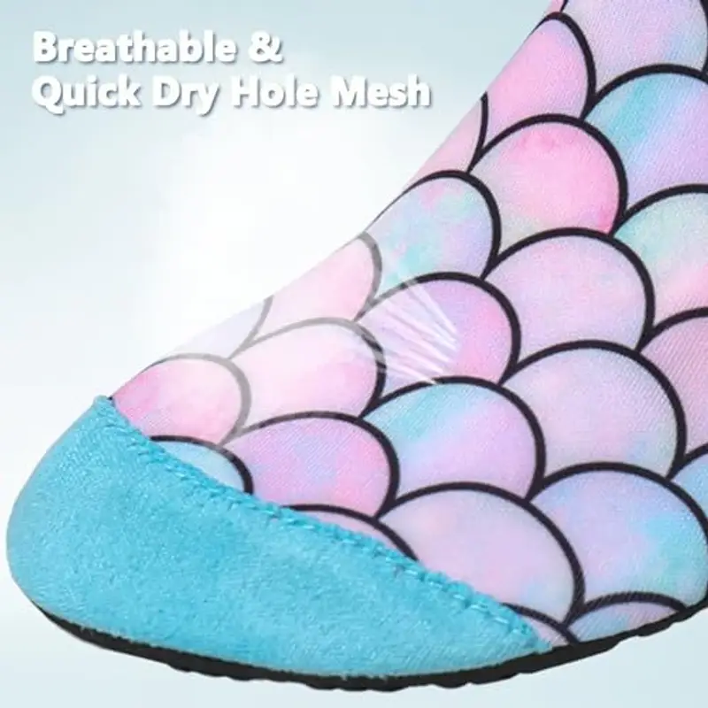 TMEOG Scarpe da Scoglio Bambino Bambina Scarpe Mare Acquatiche Piscina Bambini Scarpe da Spiaggia Acqua Immersione Scarpette da Bagno Surf Nuoto per Ragazzo Ragazza(28/29 EU, FC_Viola) miniatura 3