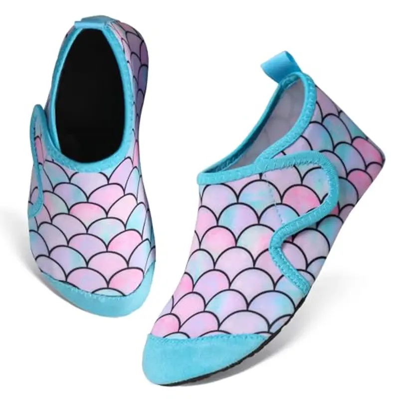 TMEOG Scarpe da Scoglio Bambino Bambina Scarpe Mare Acquatiche Piscina Bambini Scarpe da Spiaggia Acqua Immersione Scarpette da Bagno Surf Nuoto per Ragazzo Ragazza(30/31 EU,FC_Viola)