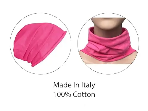 TMK Set di Cappello e Scaldacollo per Bambini e Ragazzi Adolescenti Sciarpa e Berretto 100% Cotone da 4 anni fino a 18 miniatura 2