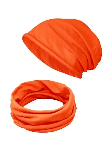 TMK Set di Cappello e Sciarpa per Bambini Scaldacollo e Berretto 100% Cotone cod.1215