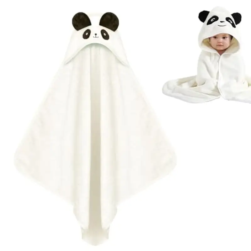 TMRBBesty Accappatoio Neonato con Cappuccio Panda 80x80 cm