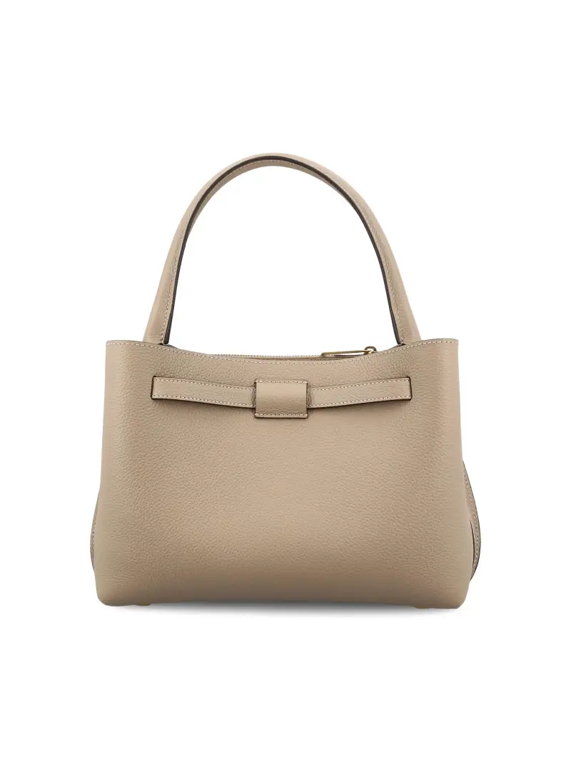 Borsa A Mano In Pelle Mini BEIGE miniatura 2
