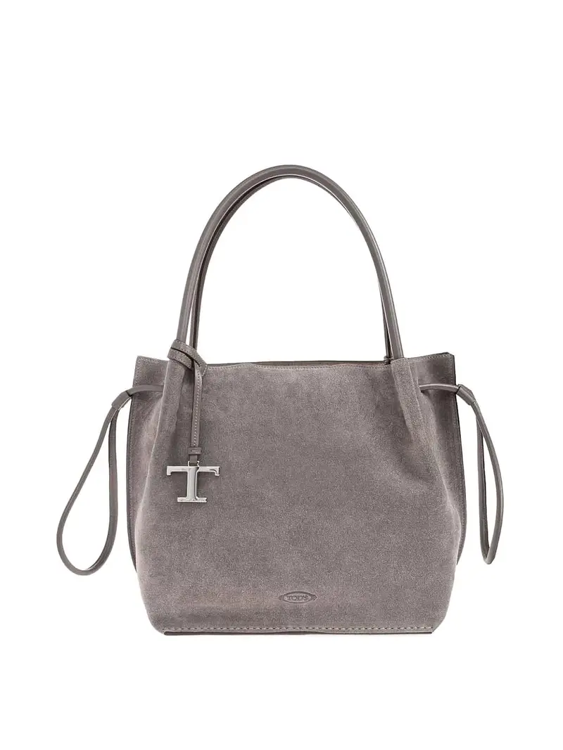 Borsa in pelle media Grigio