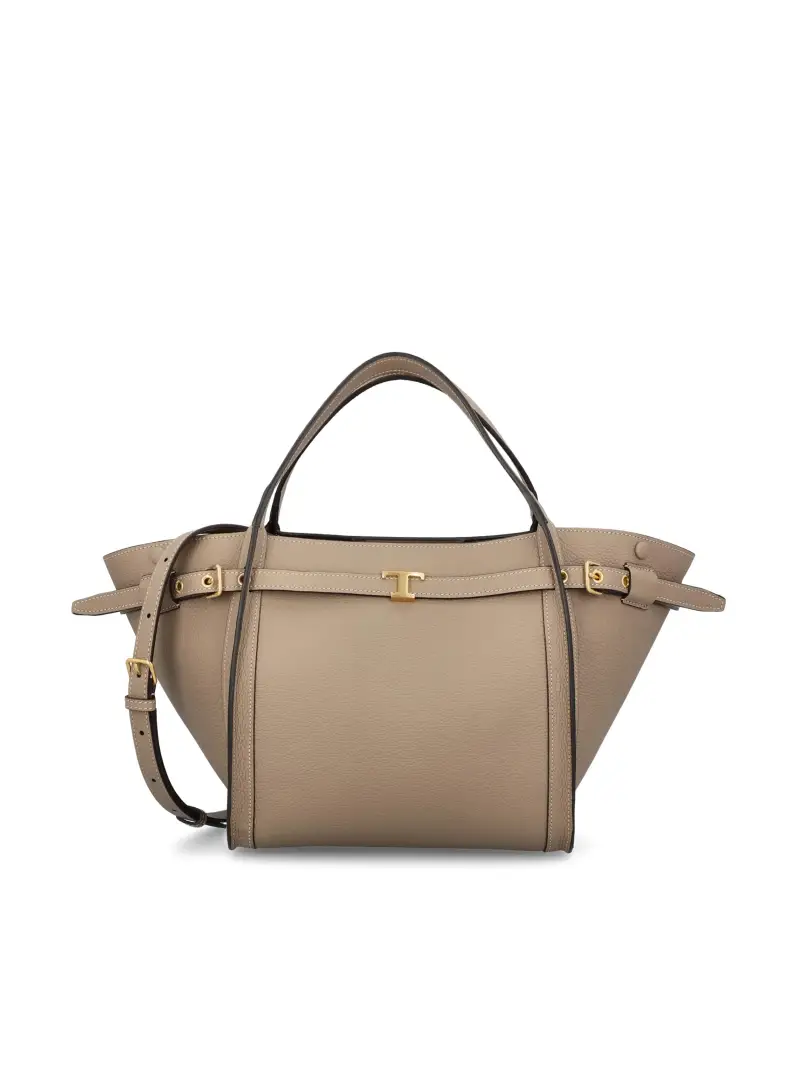 Borsa Shopping In Pelle BEIGE