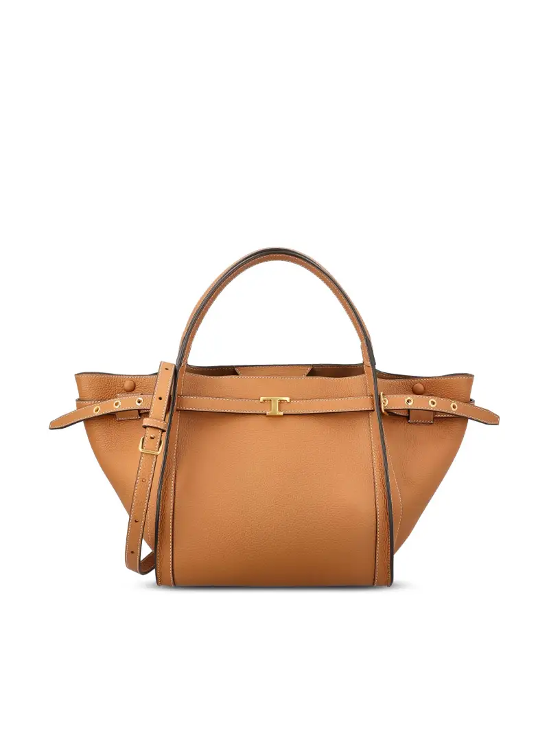 Borsa Shopping In Pelle MARRONE