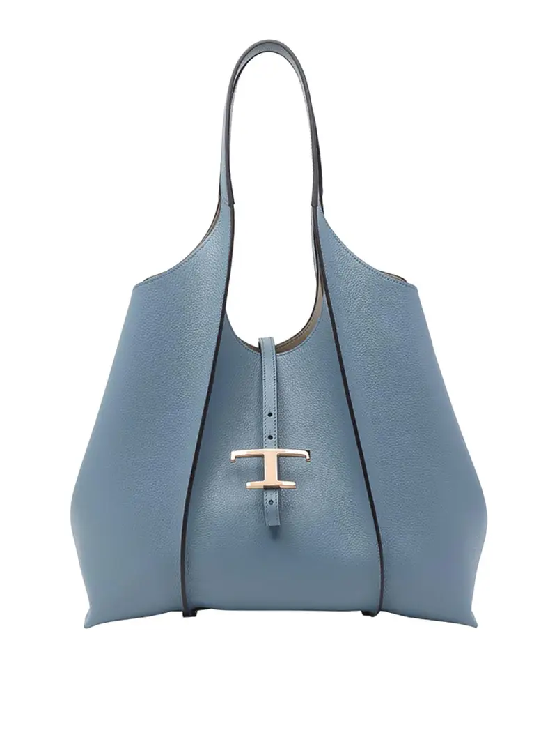 Borsa shopping media T senza tempo Blu