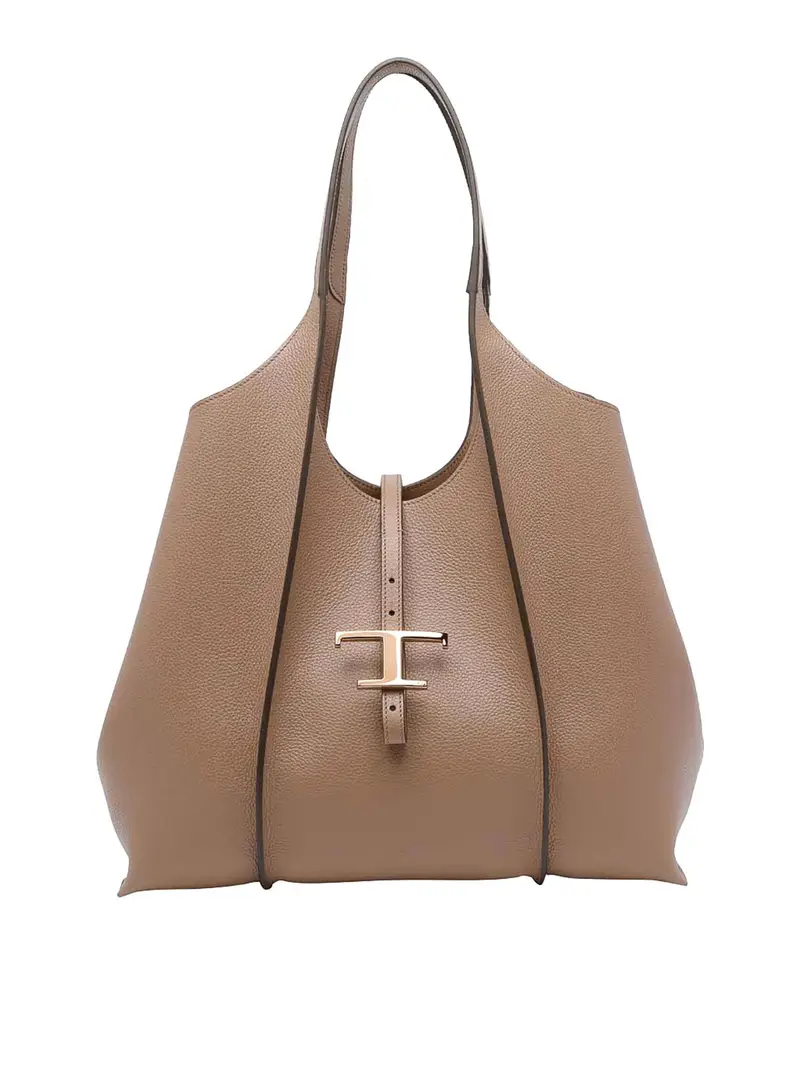 Borsa shopping media T senza tempo Giallo Chiaro