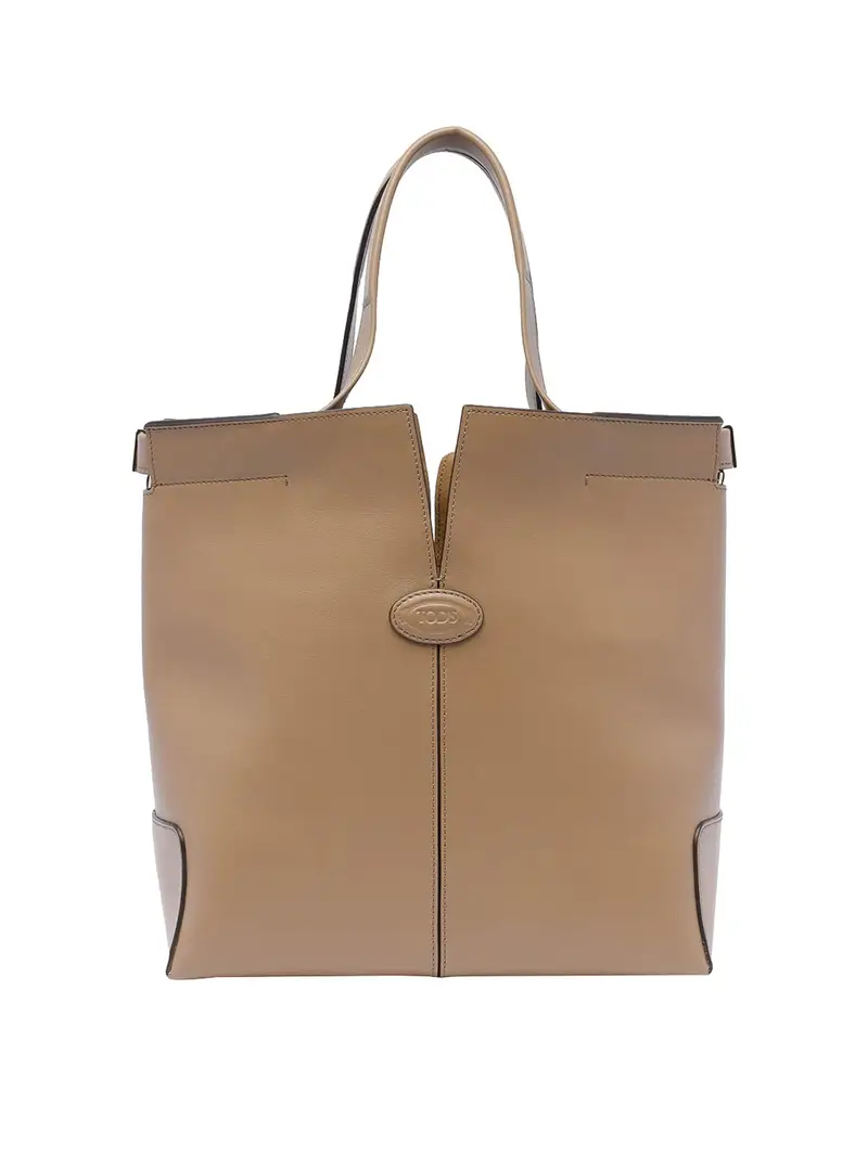 Borsa Shopping Piccola Tod's Di Folio Beige