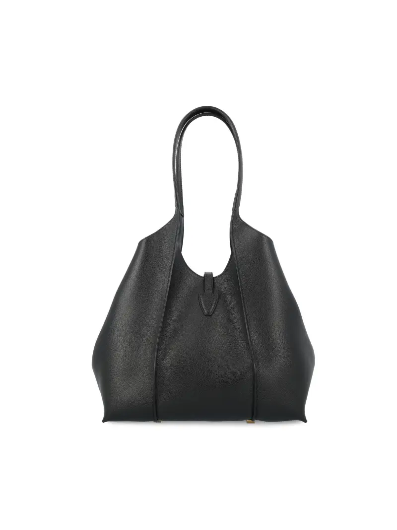 Borsa Shopping T Timeless in Pelle Piccola NERO miniatura 2