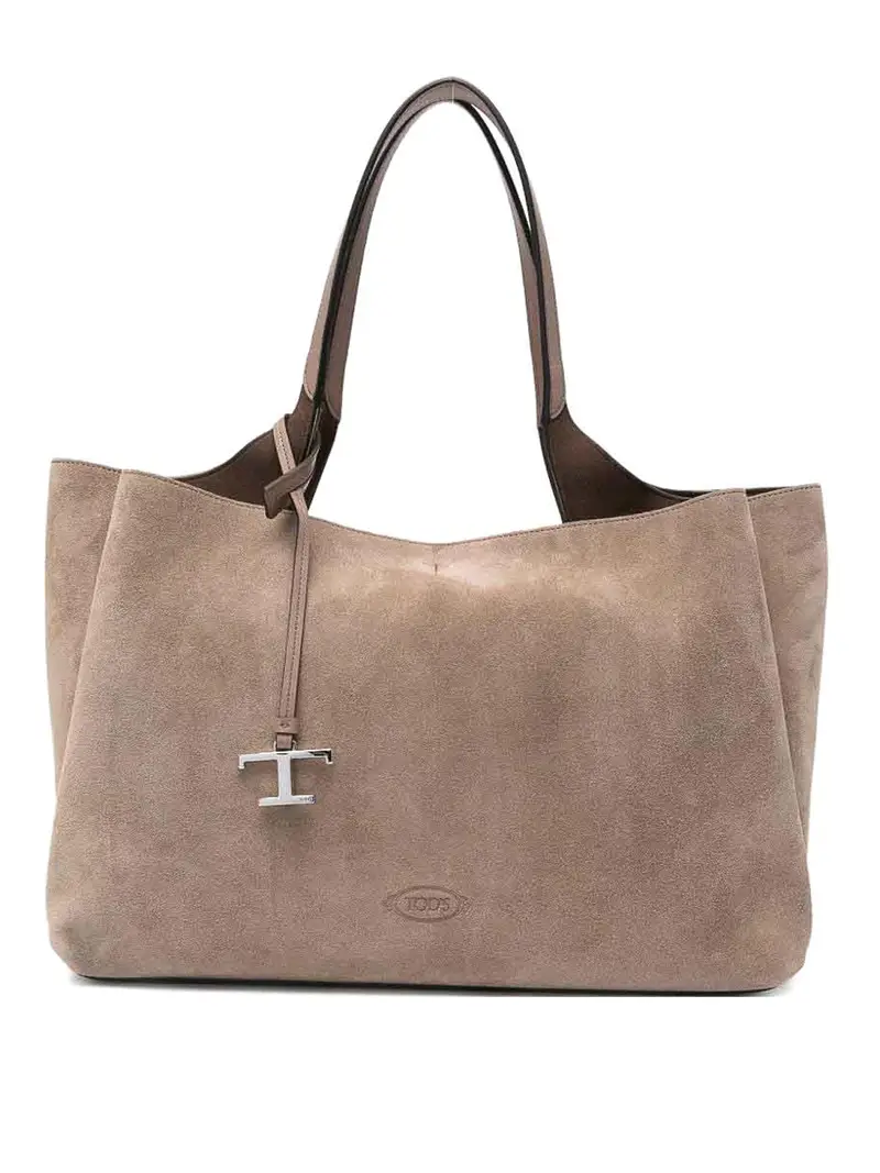 Borsa tote media in pelle Marrone Chiaro