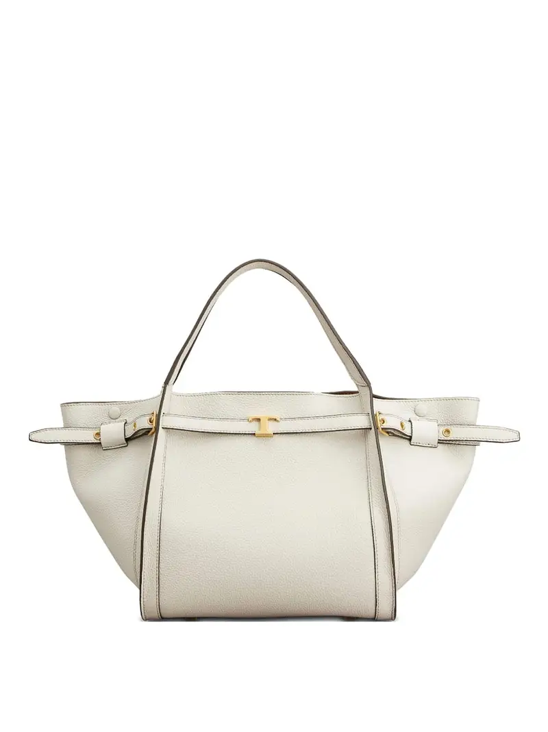 Borsa tote piccola in pelle Bianco
