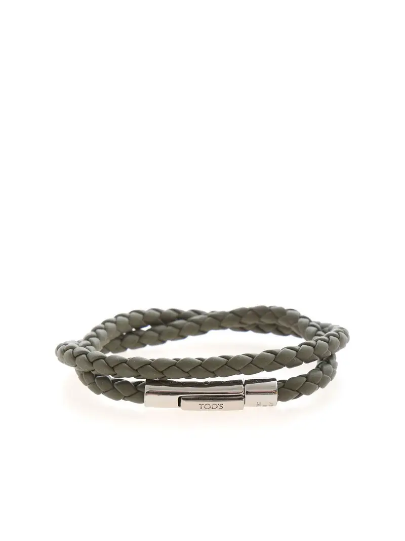 Bracciale intrecciato verde militare