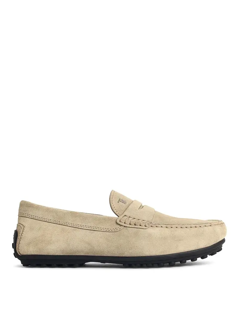 City Gommino Beige Suede Loafers