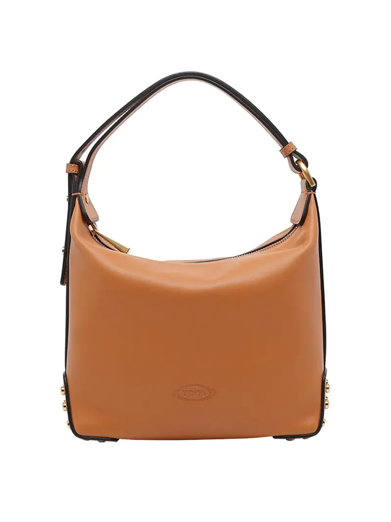 Mini borsa a secchiello in pelle Marrone