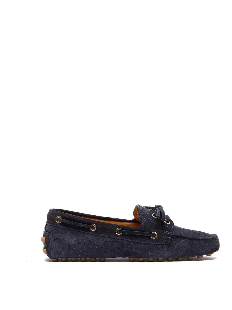 Mocassino da barca Gommino in camoscio Blu