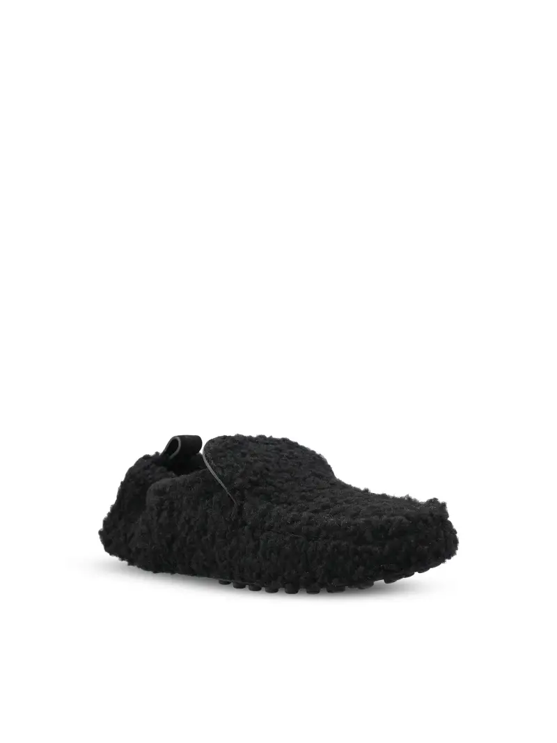 TOD S Mocassino Gommino Glove In Shearling NERO miniatura 2