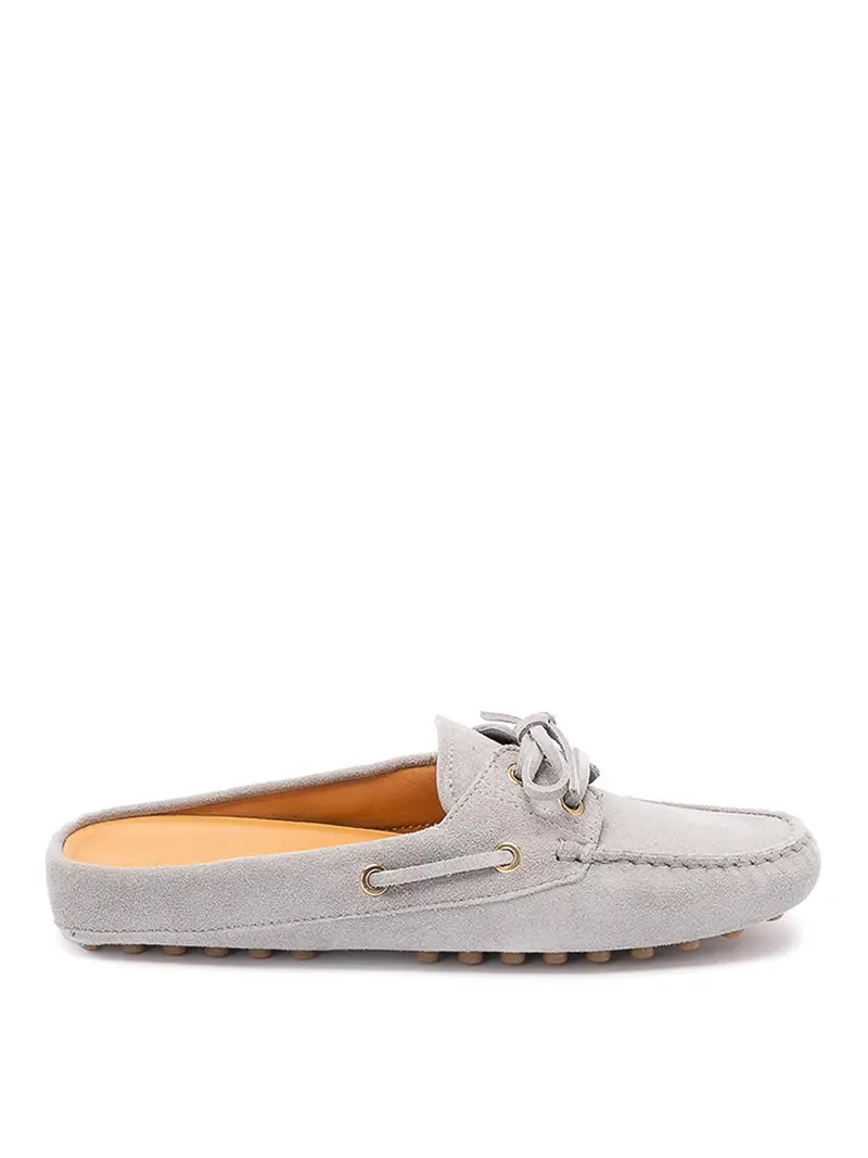 Mocassino Gommino Guanto In Pelle Scamosciata Marrone