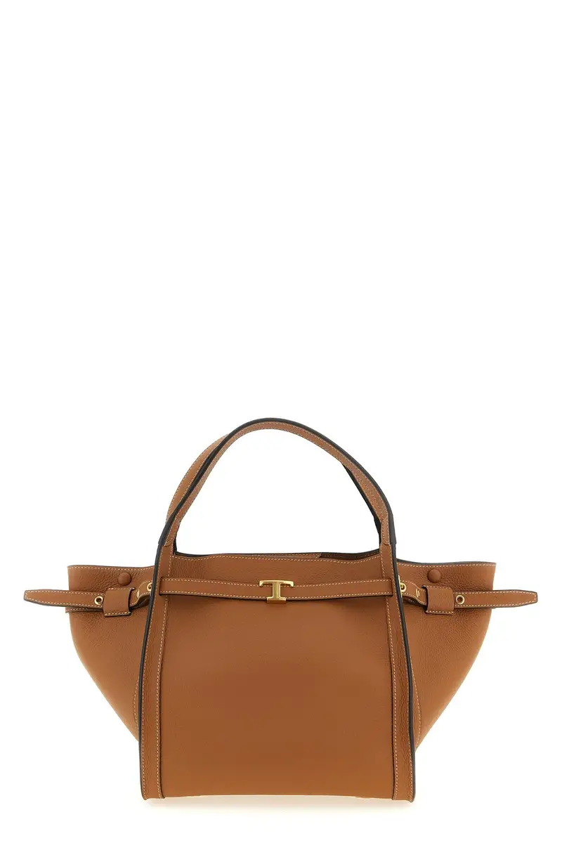 Tod's Borsa Shopping Tim Piccola Marrone in Pelle di Vitello