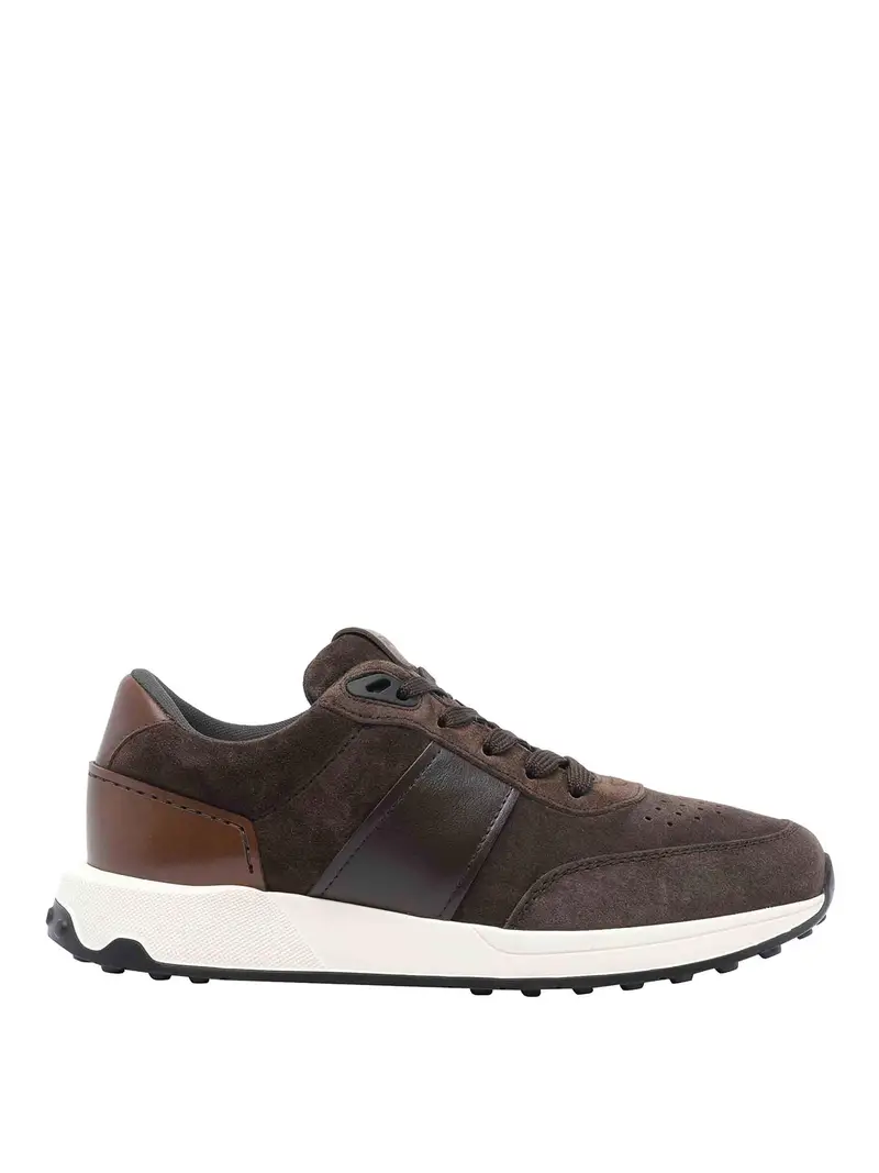 Sneaker in pelle scamosciata Marrone