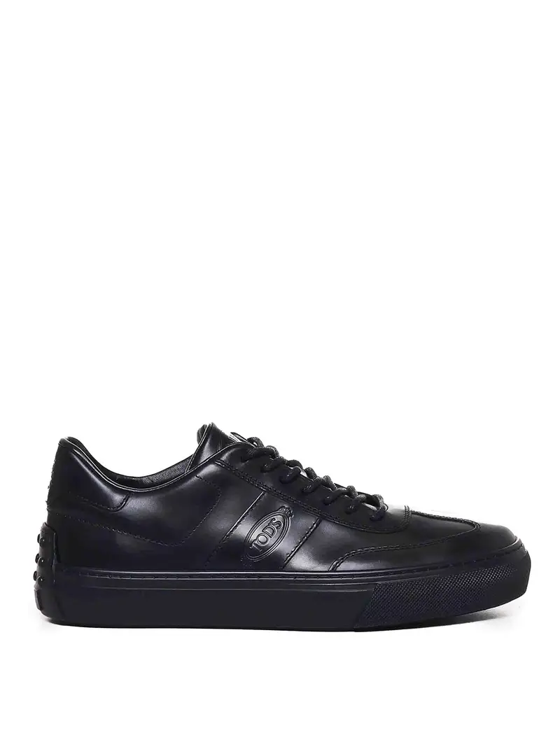 Sneaker totali neri in pelle Nero