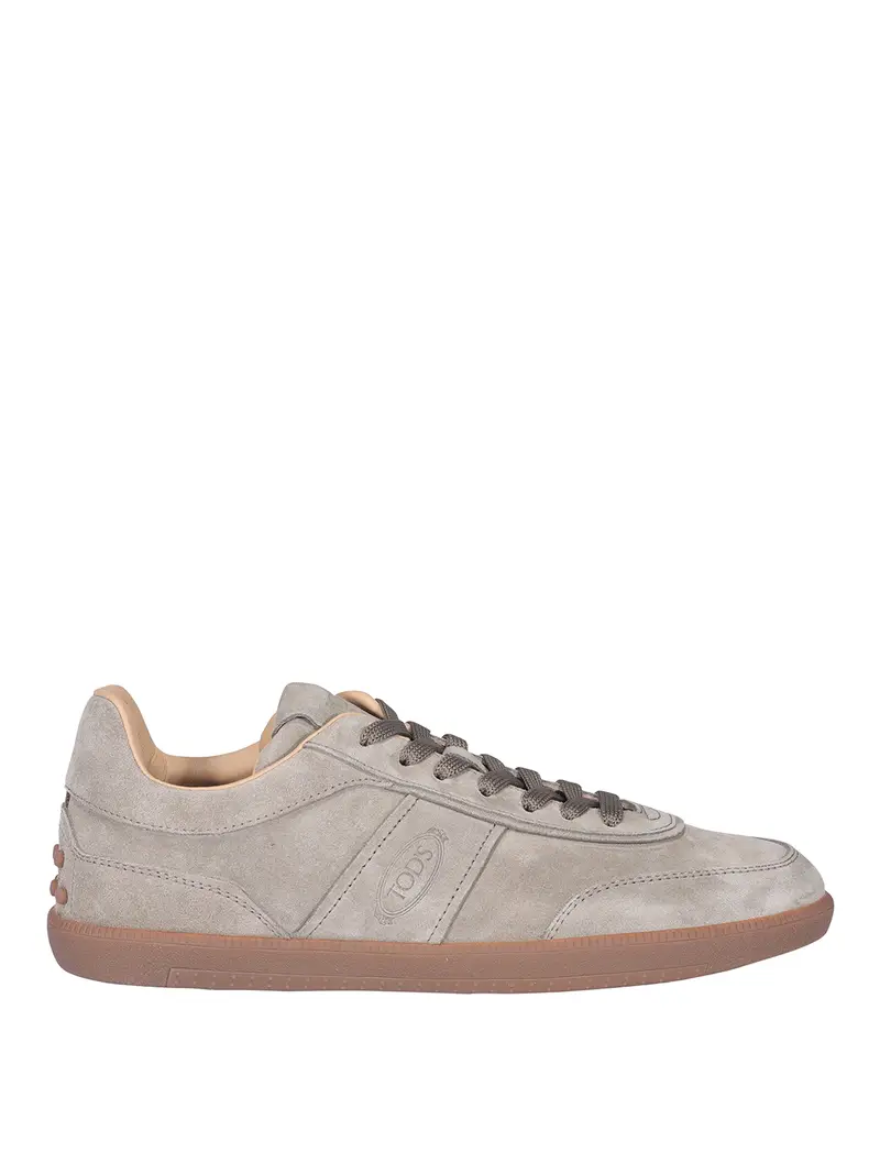 Sneakers in camoscio Tortora