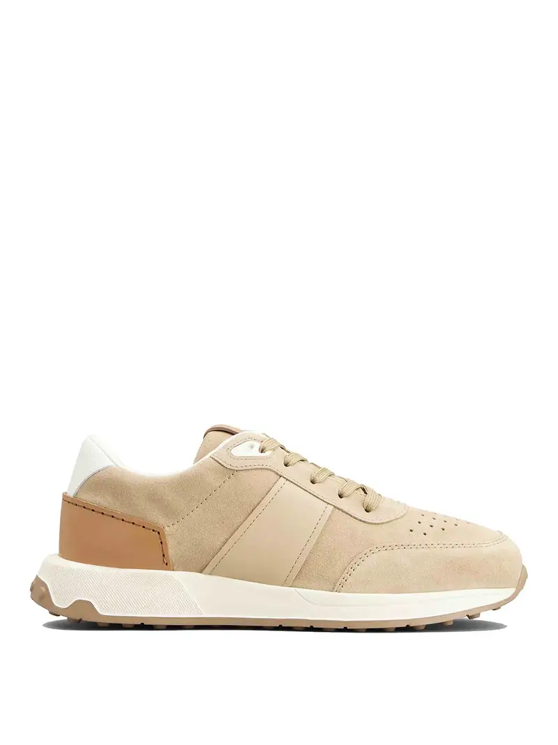 Sneakers in pelle Beige
