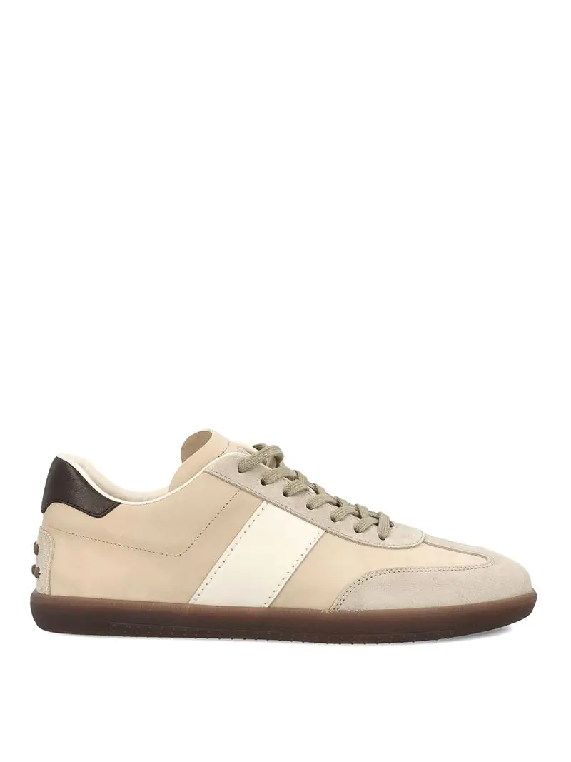 Sneakers in pelle Beige