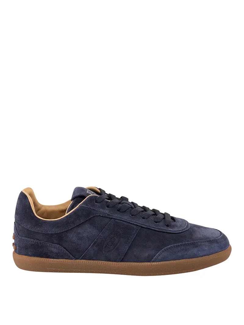 Sneakers in suede Blu