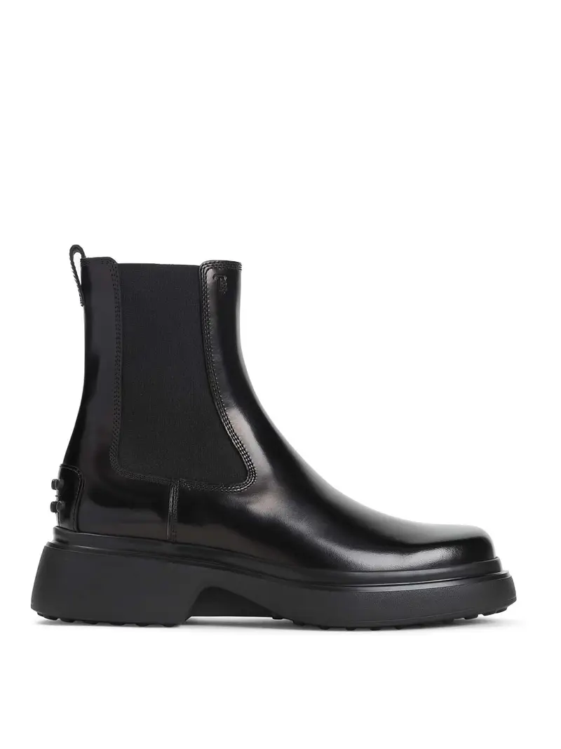 Stivali alla caviglia in pelle TODS Nero