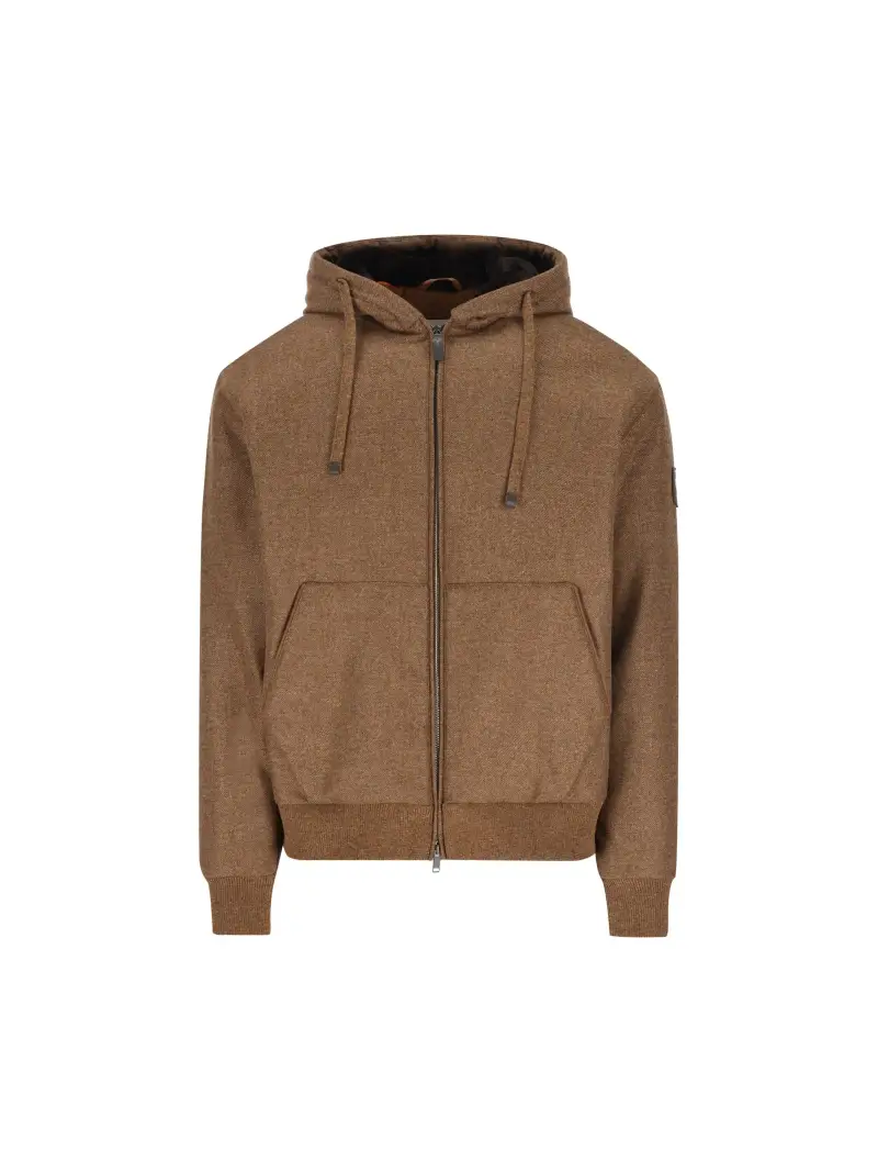 TOD Bomber In Lana Con Cappuccio MARRONE