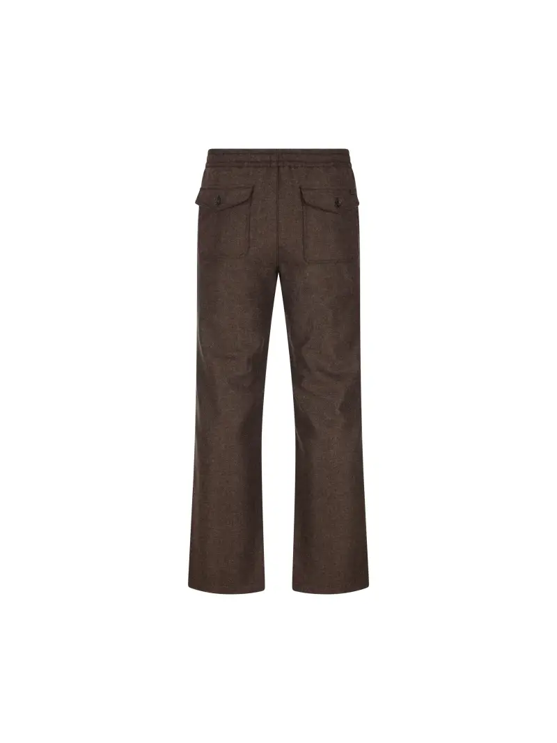 TOD Pantaloni In Lana MARRONE miniatura 2