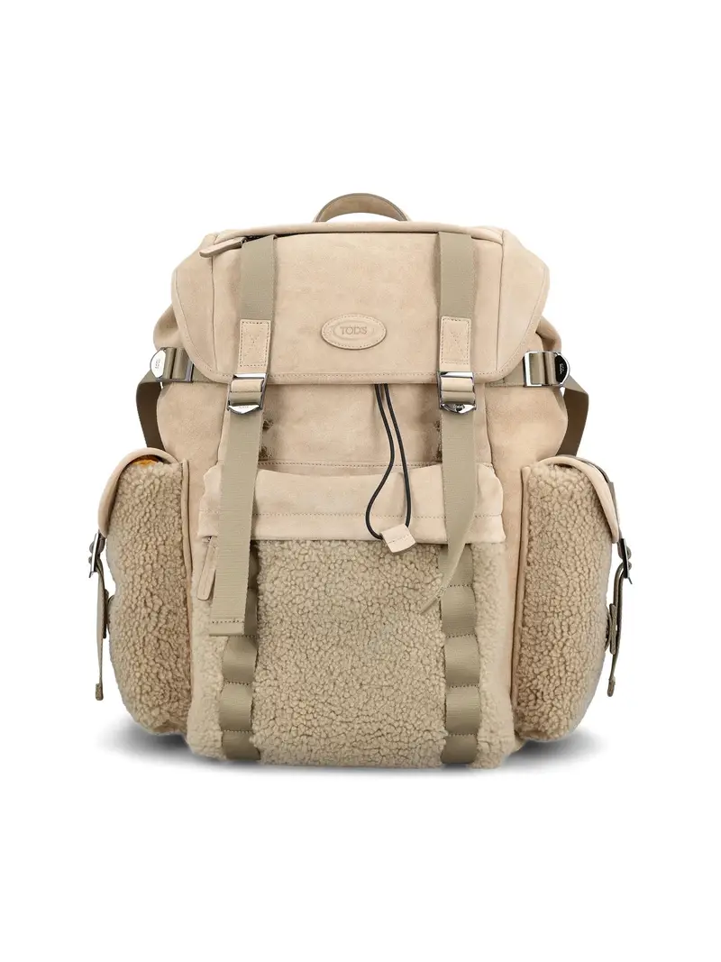 Zaino In Pelle Scamosciata BEIGE