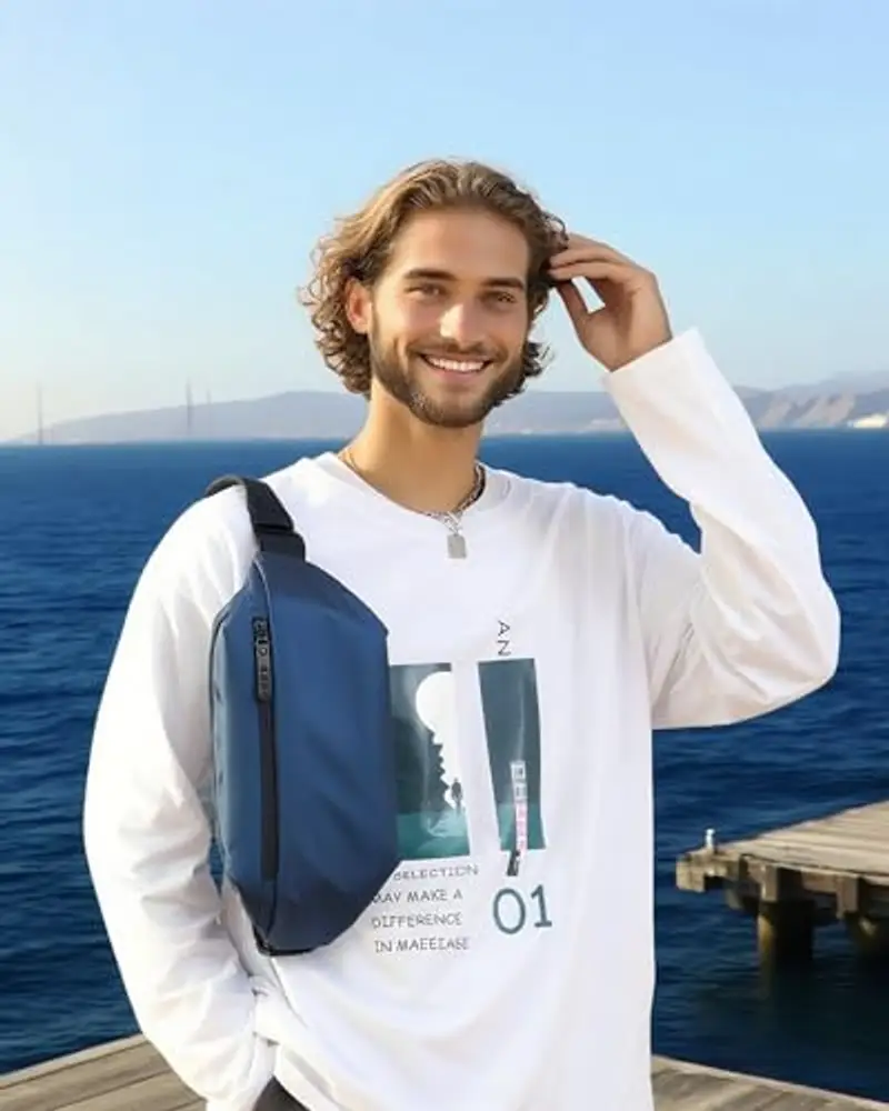 TODREMOU Marsupio Uomo Blu 2099537 miniatura 2