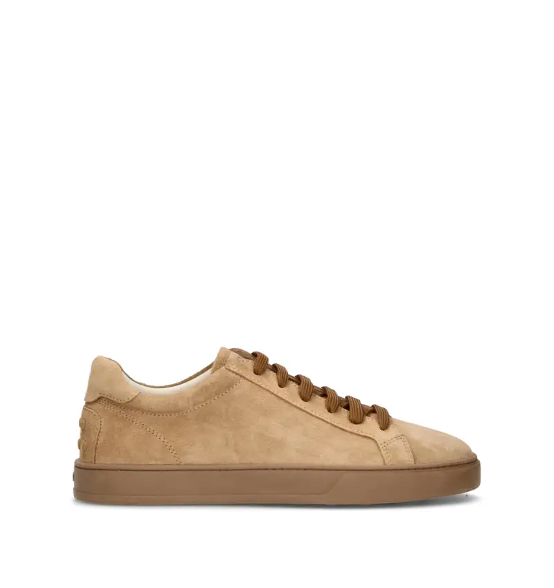 Sneaker uomo beige in suede Vario