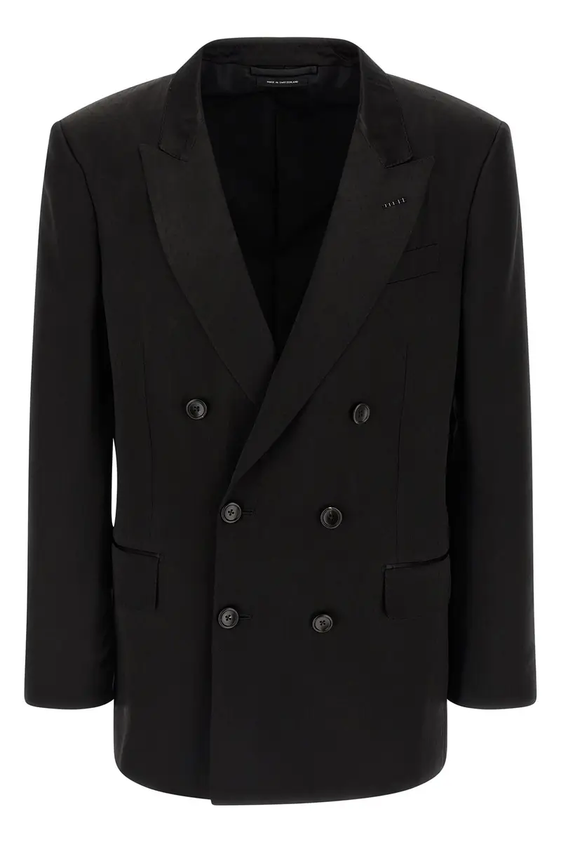 Blazer Pois Tono Su Tono Nero