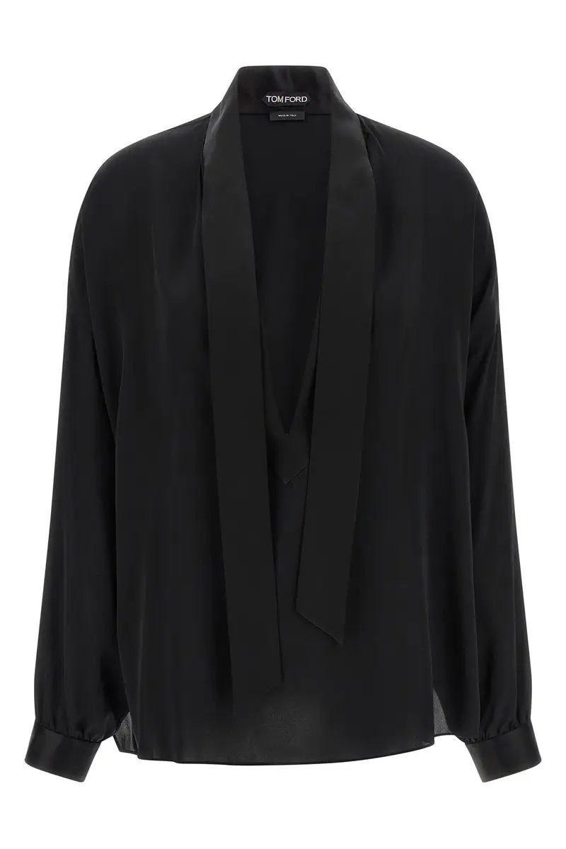 Blusa Collo Lavallière Nero